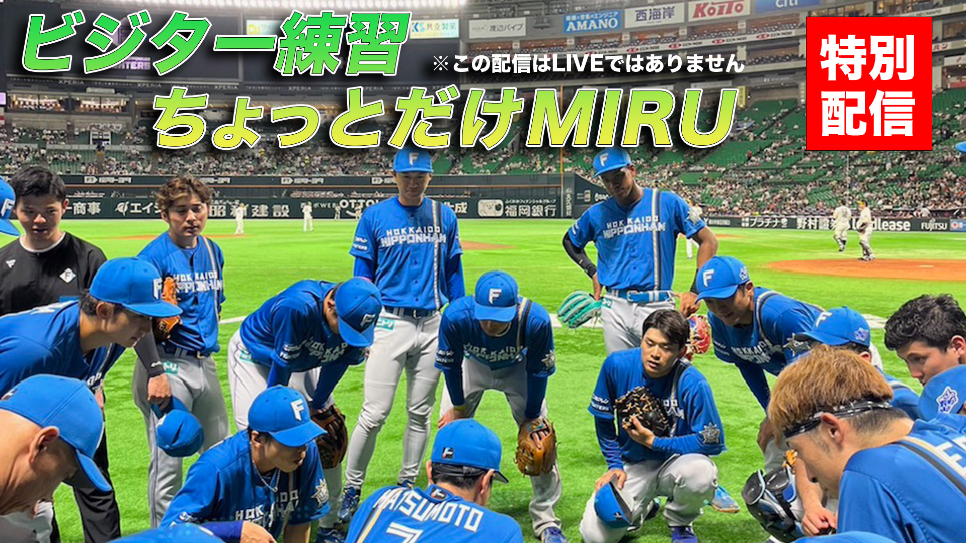 【特別配信】8月13日（日）vsホークス ビジター練習ちょっとだけMIRU