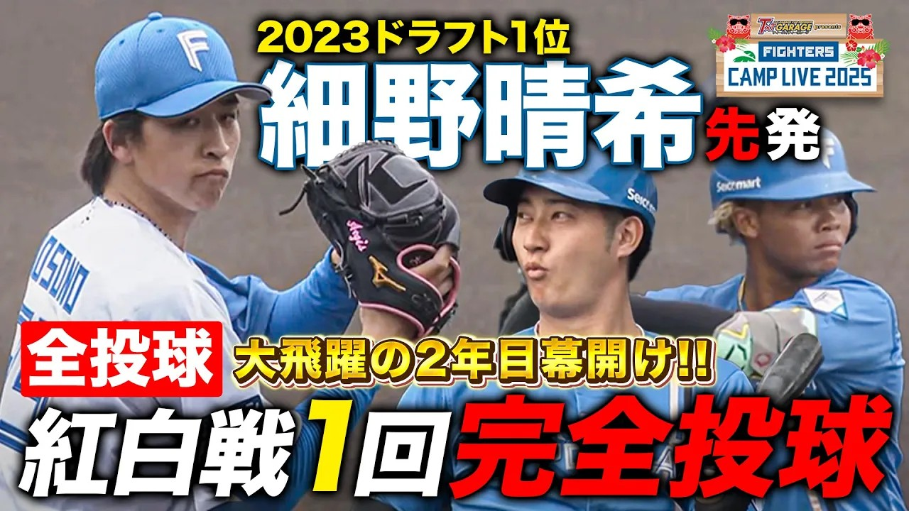 【細野】2/15紅白戦投球